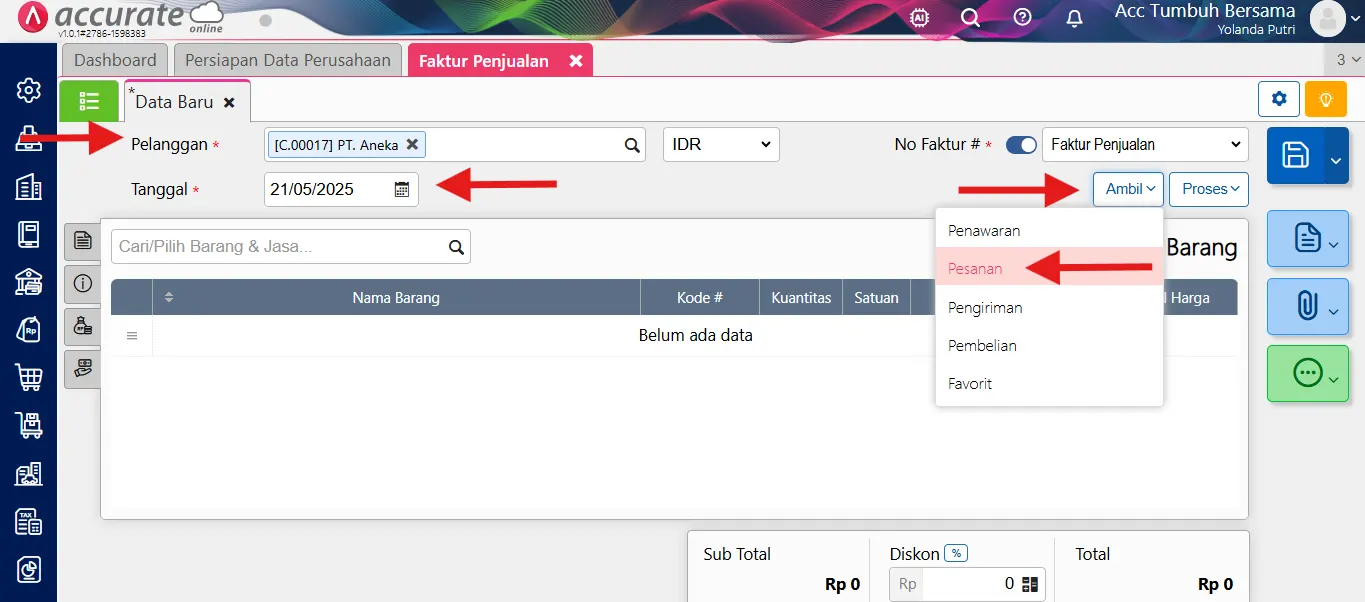 Cara membuat transaksi konsinyasi